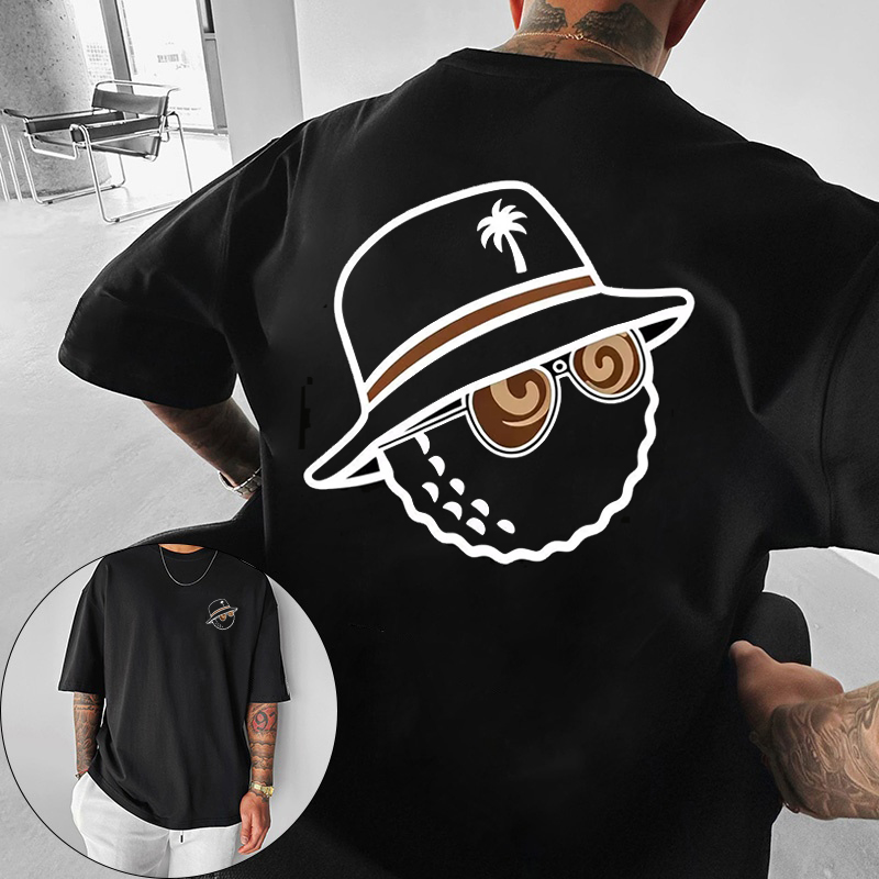 Streetwear Brand For Men - 유니섹스 트렌디 그래픽 티셔츠, 버킷햇과 선글라스