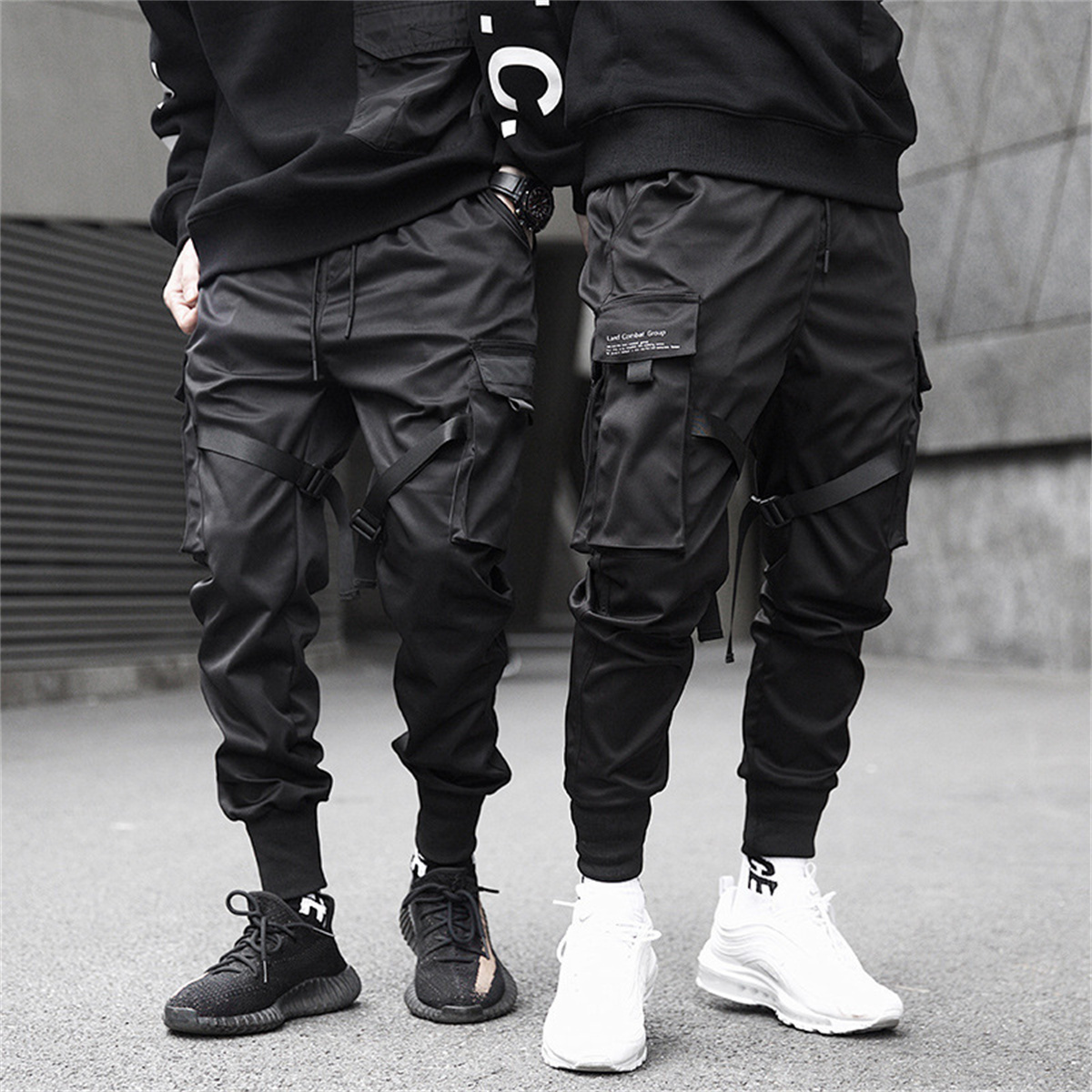 Streetwear Brand Jacket - 블랙 힙합 카고 바지 여름 다목적