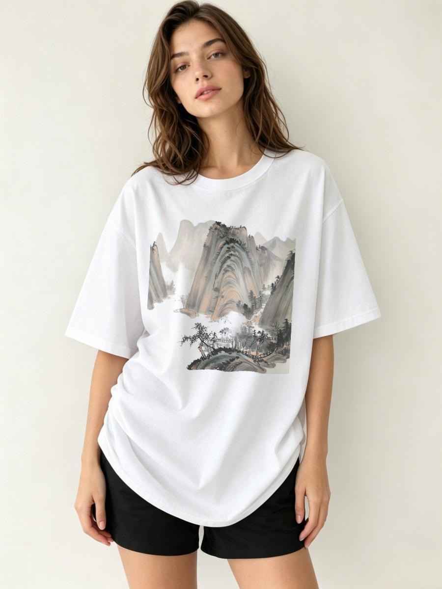 Urban Streetwear Brand - 티셔츠 스트리트웨어 오버사이즈 그래픽 프린트 도시적인