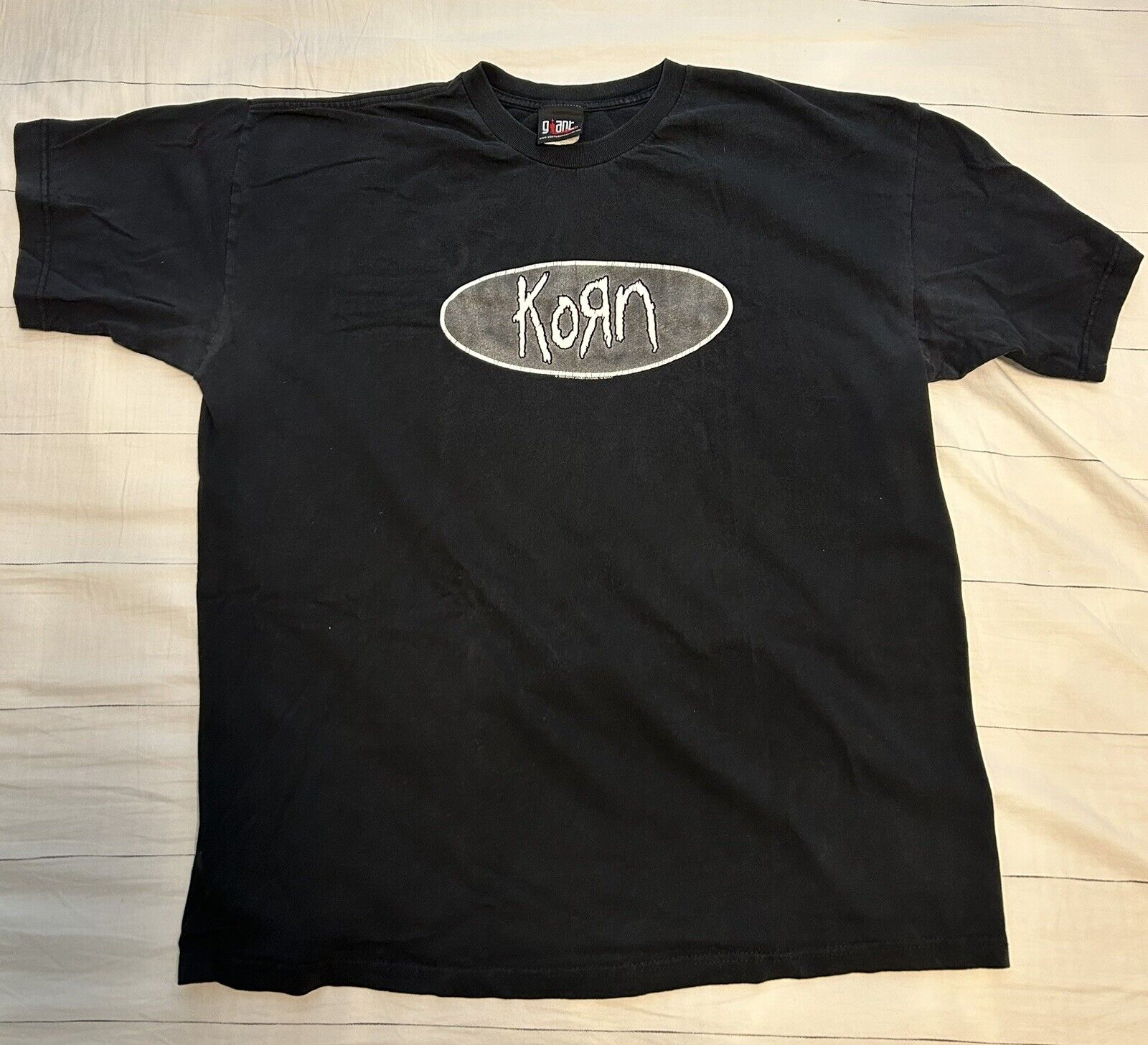 Streetwear Brand T Shirt - 빈티지 자이언트 브랜드 1998 Korn 1st