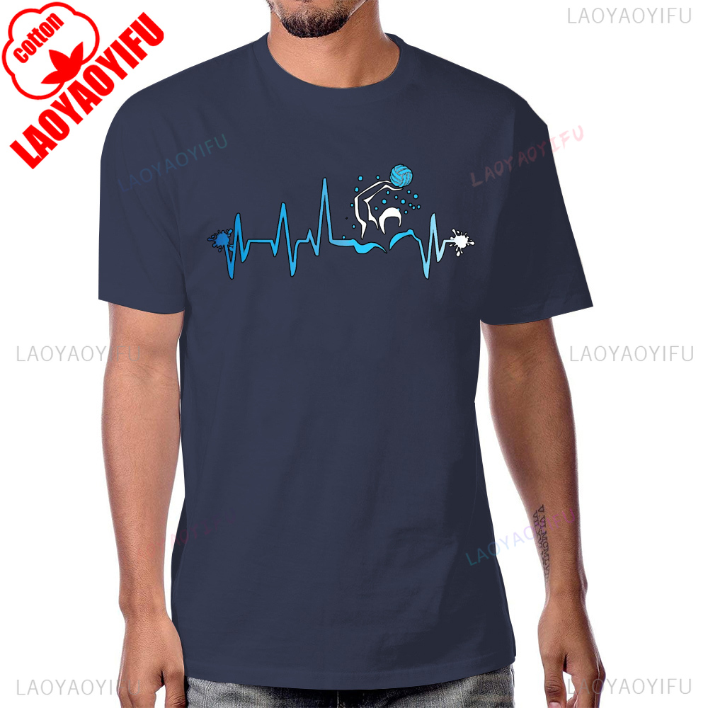 워터 폴로 선수 하트 비트 그래픽 프린트 티셔츠 반팔  - Streetwear Brand T Shirt 리뷰 및 가격