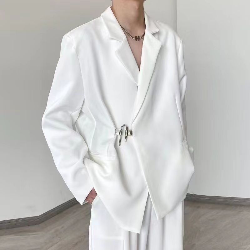 남성용 화이트 캐주얼 블레이저 세트 가을 디자이너 스타 - Brand Streetwear Instagram 리뷰 및 가격