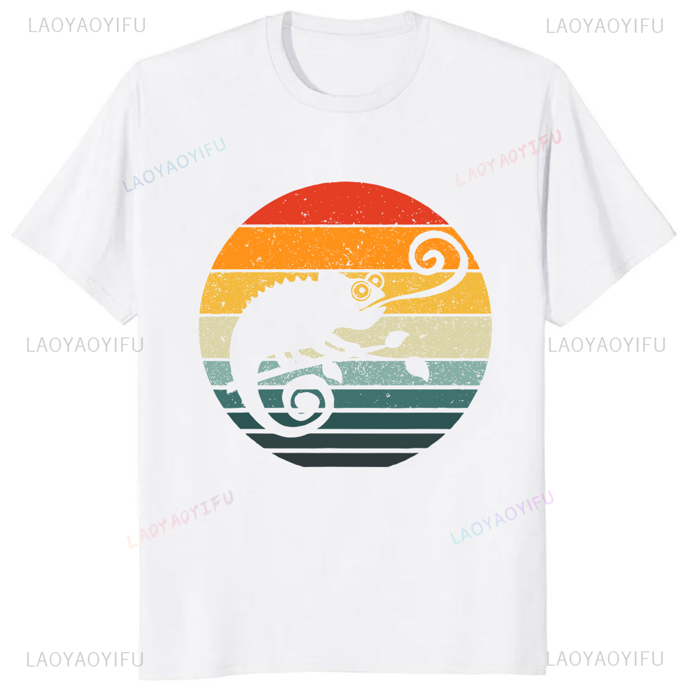 재미있는 만화 그림자 그래픽 핀티드 카멜레온 티셔츠,  - Streetwear Brand T Shirt 리뷰 및 가격
