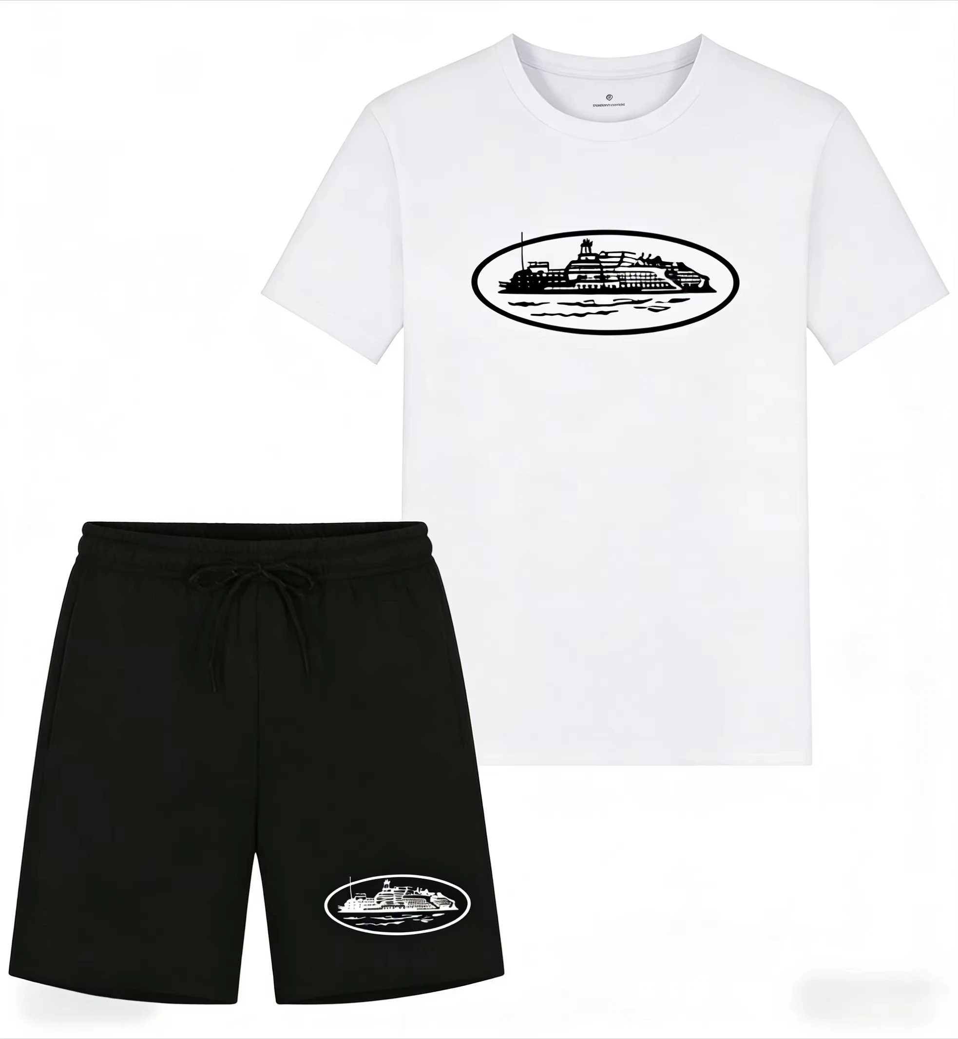 2026 여름 신상 스몰 보트 프린트 투피스 티셔츠와  - Streetwear Brand T Shirt 리뷰 및 가격