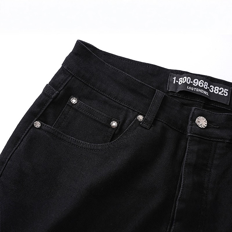 LOSTSHDWS 2025 슬림핏 자수 청바지 남성용  - Brand Streetwear Instagram 리뷰 및 가격