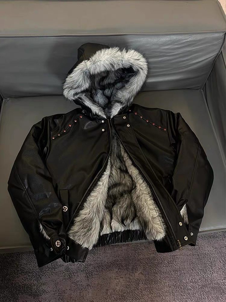 퍼 칼라 내추럴 버튼 재킷 남성용 플리스 엔터테인먼트  - Urban Streetwear Brand 리뷰 및 가격