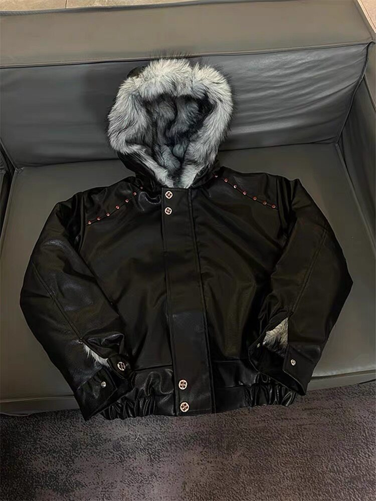 퍼 칼라 내추럴 버튼 재킷 남성용 플리스 엔터테인먼트  - Urban Streetwear Brand 리뷰 및 가격
