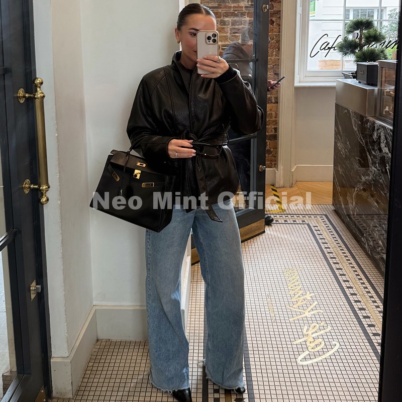 네오 민트 트렌디 2026 블랙 숄칼라 인조가죽 코트  - Streetwear Brand Jacket 리뷰 및 가격