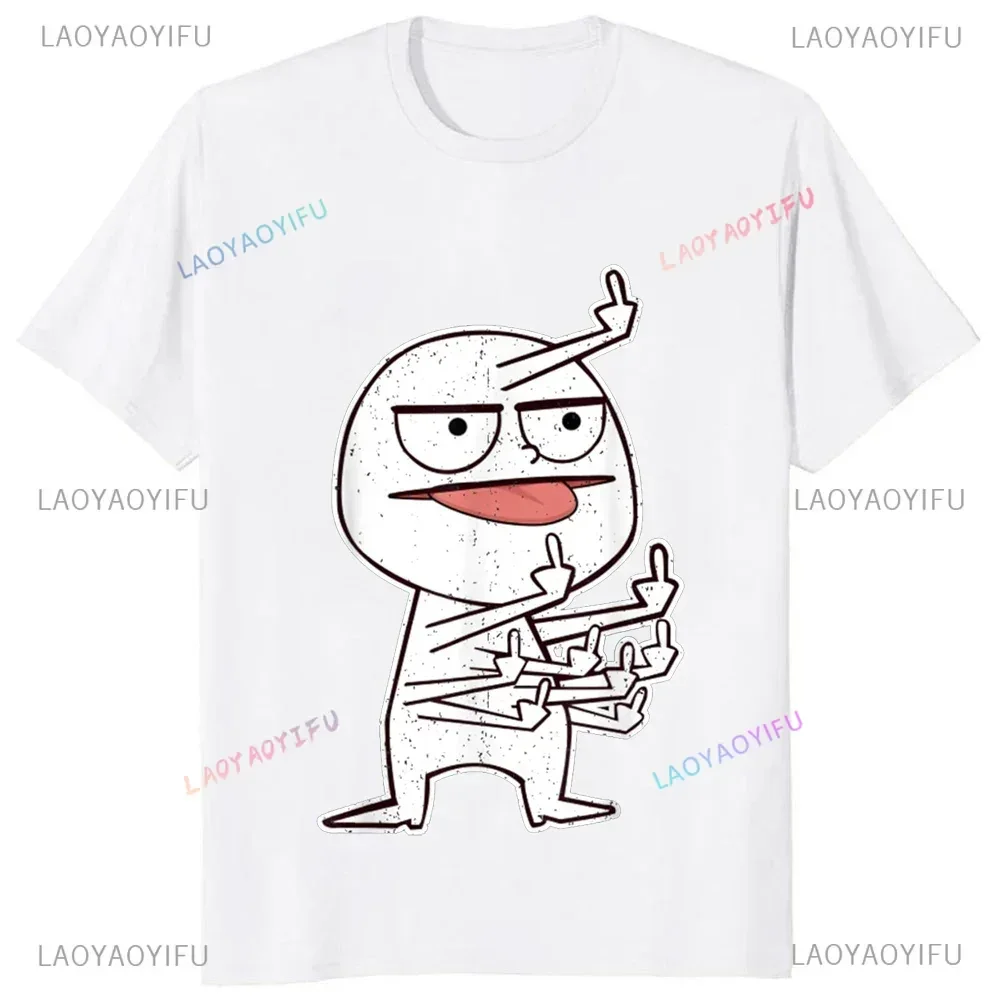 Middle Finger Funny Maniac 프린트 - Streetwear Brand T Shirt 리뷰 및 가격