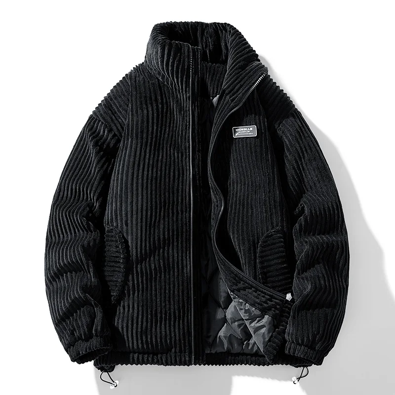남성 겨울 코듀로이 푸퍼 재킷 따뜻한 두꺼운 파카 코트 - Streetwear Brand Jacket 리뷰 및 가격