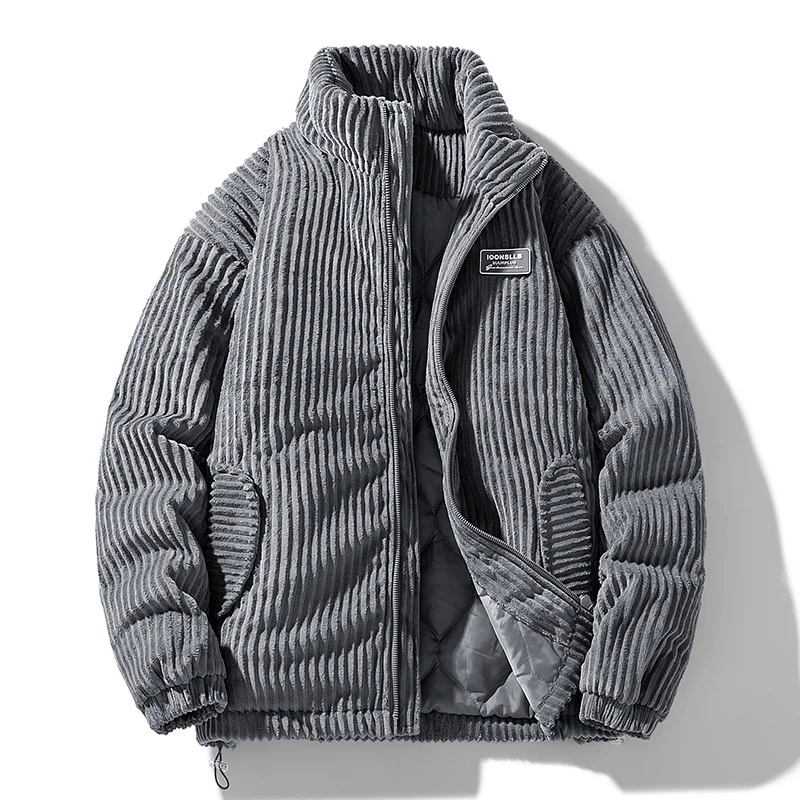 남성 겨울 코듀로이 푸퍼 재킷 따뜻한 두꺼운 파카 코트 - Streetwear Brand Jacket 리뷰 및 가격