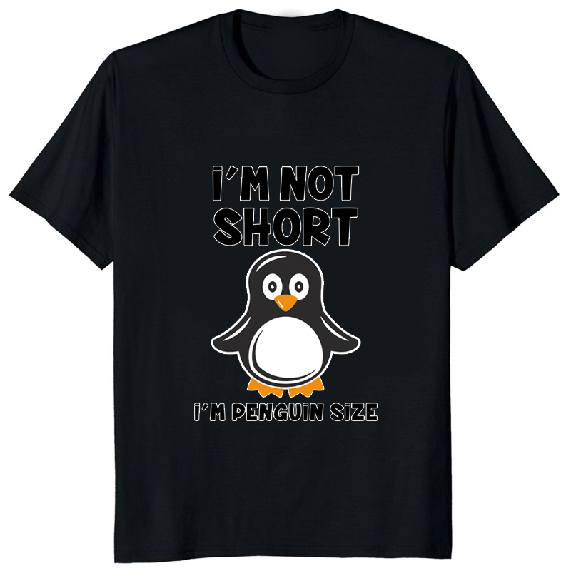 Im 짧은 Im 펭귄 사이즈 재미있는 프린트 티셔츠,  - Streetwear Brand T Shirt 리뷰 및 가격