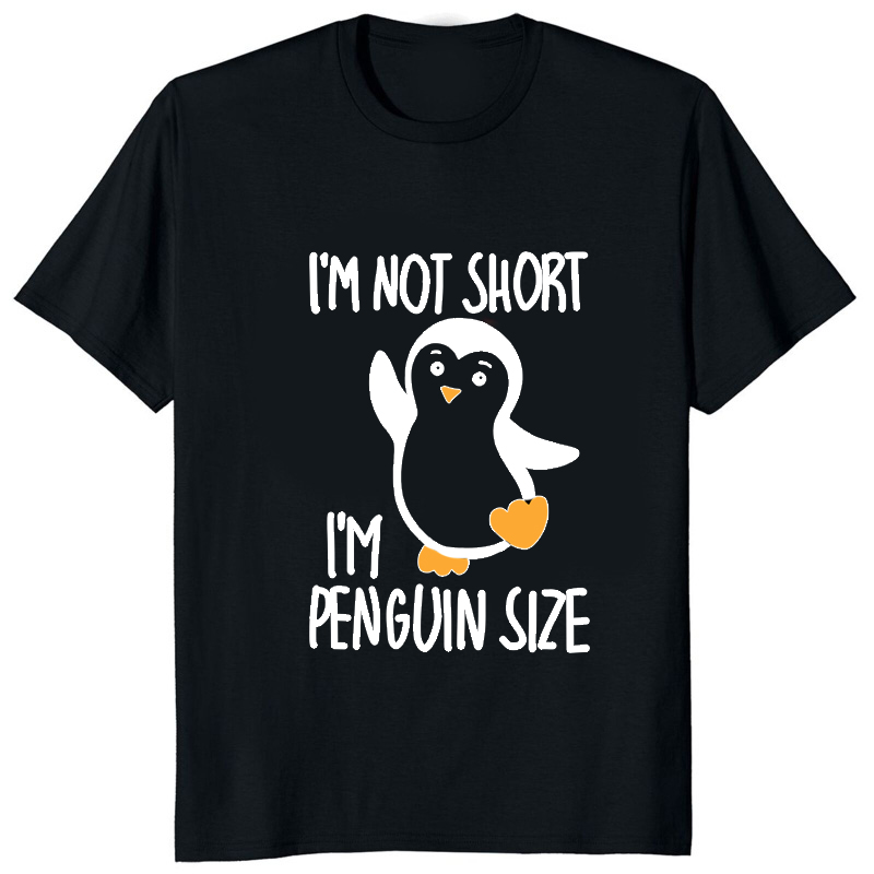 Im 짧은 Im 펭귄 사이즈 재미있는 프린트 티셔츠,  - Streetwear Brand T Shirt 리뷰 및 가격